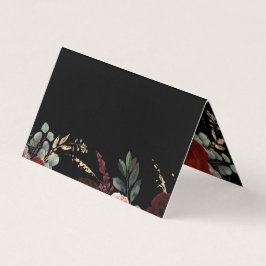 Elegante Floral Vermelho Negro e Borgonha
