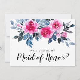 Elegante Floral Você Será Minha Placa De Madrinha 