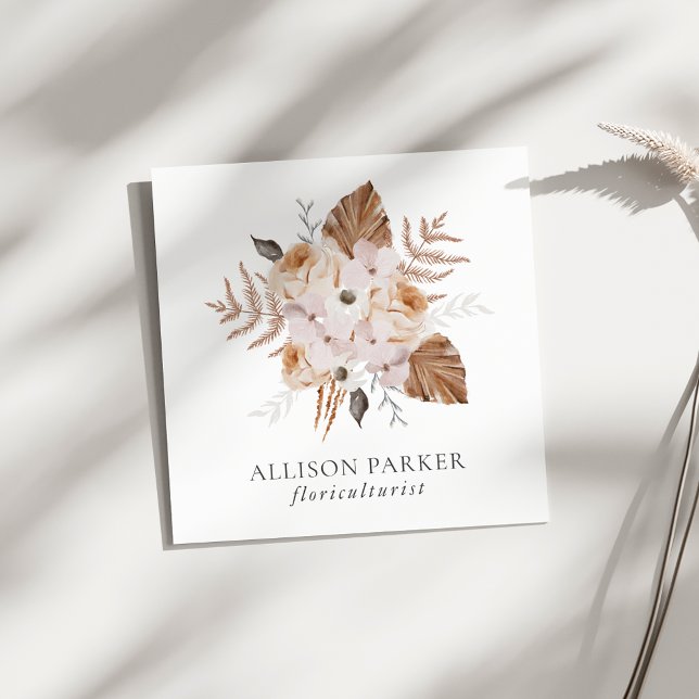 Elegante Florista Cartão de visita Floriculturista (Criador carregado)
