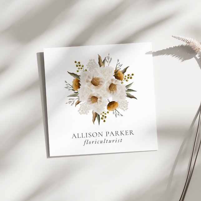 Elegante Florista Cartão de visita Floriculturista (Criador carregado)