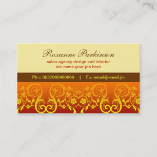 elegante folden o cartão de visita amarelo do