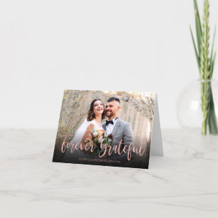 Elegante Foto de Casamento de Agradecimento Eterno