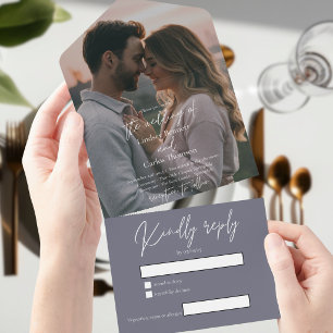 Elegante foto de casamento moderna e sombria em ci