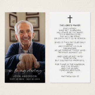 Elegante Foto de Oração Fúnebre em Memória Amorosa