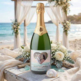 Elegante Foto Única de Casamento na Praia Costeira