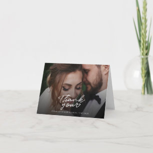 Elegante Fotografia de Casamento Agradecimento com