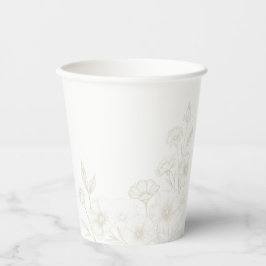 Elegante Fundo de Moldura de Arte de Linha Floral 