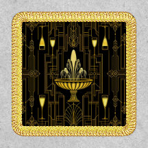 Elegante gatsby preto dourado