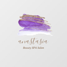 Elegante Glam Dourado Purples Beauty SPA Salon
