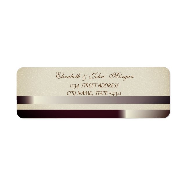 Elegante Glamouroso  Etiqueta de Endereço Chic Bri (Frente)
