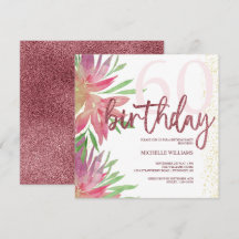 Elegante Glitter Dourado Caligrafia Aniversário