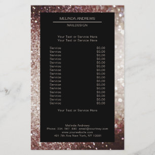 Elegante Glitter Silber Rost Flyer