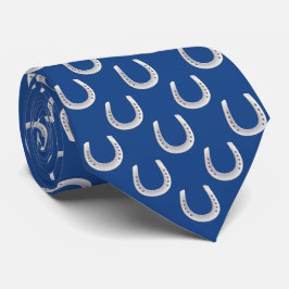 Elegante Gravata de Derby em Azul Francês e Prata