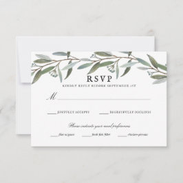Elegante Greenery Wedding RSVP