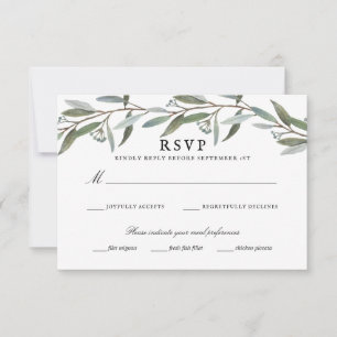 Elegante Greenery Wedding RSVP
