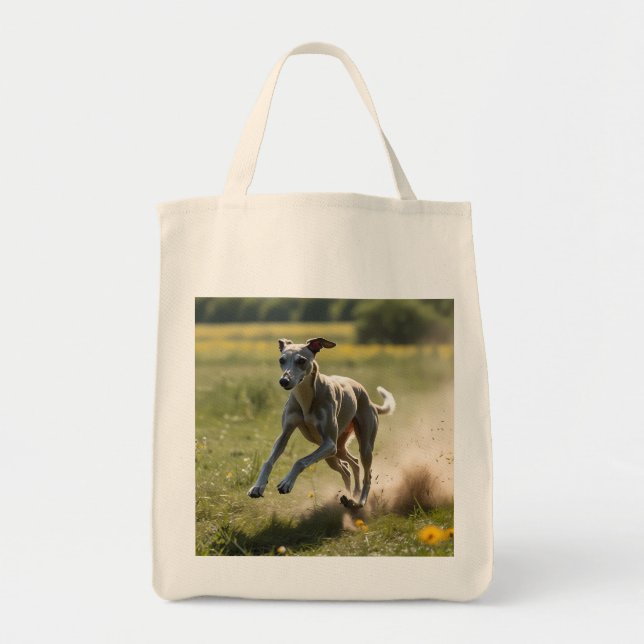 Elegante Greyhound Grocery Bolsa (Frente)