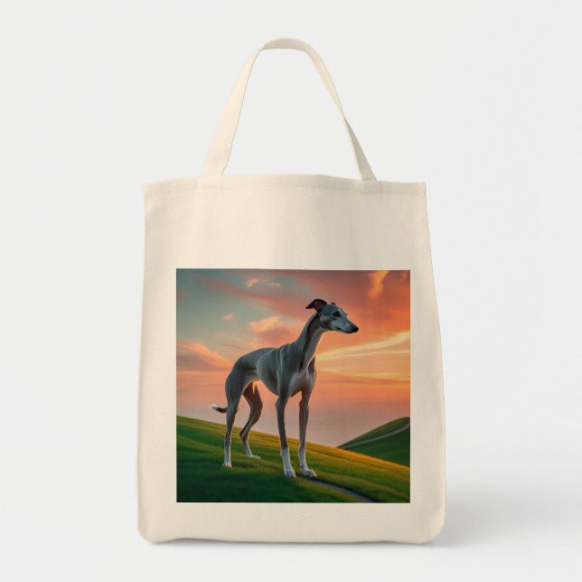 Elegante Greyhound Grocery Bolsa (Frente)
