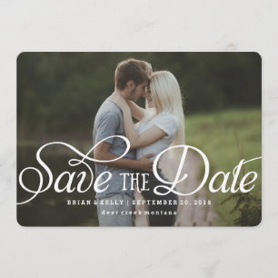 Elegante Guardar a Data Cartão com fotos