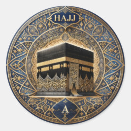 Elegante Hajj Mabrur Ilustração Kaaba Adesivo Redo