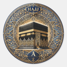 Elegante Hajj Mabrur Ilustração Kaaba Adesivo Redo