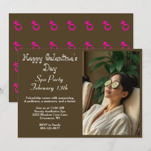 Elegante Happy Galentine's Day Spa Convite de fest
