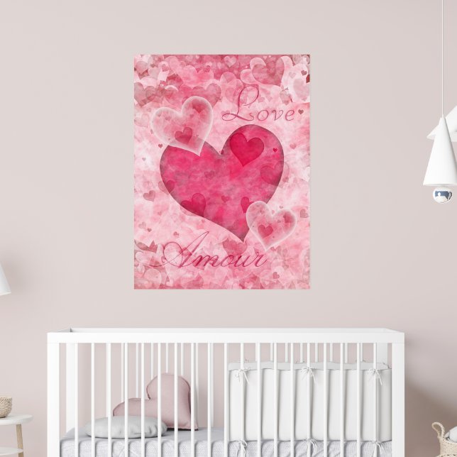 Elegante Hearts Poster (Berçário 2)