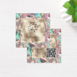 Elegante Holographic e Pearl Foil Cartão de visita