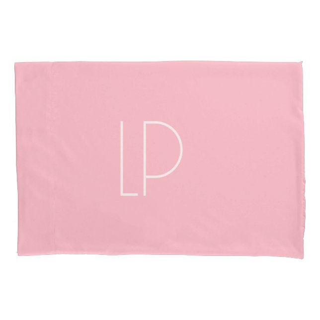 Elegante inicial moderna minimalista em rosa paste (Frente)