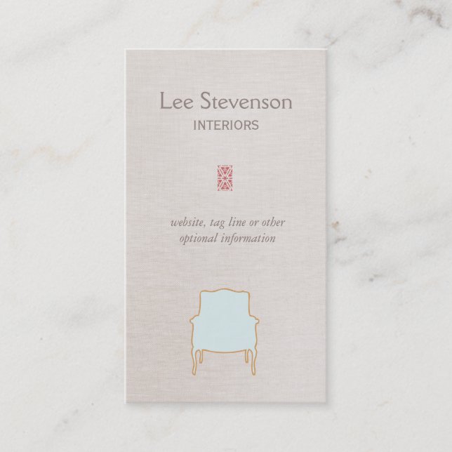 Elegante Interiors Cartão de visita (Frente)
