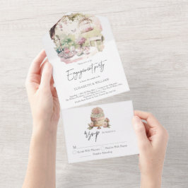 Elegante Jardim de Engajamento em Aquarela