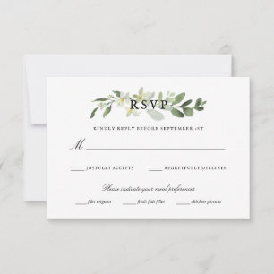 Elegante Jardim Verde Eucalyptus Wedding Rsvp
