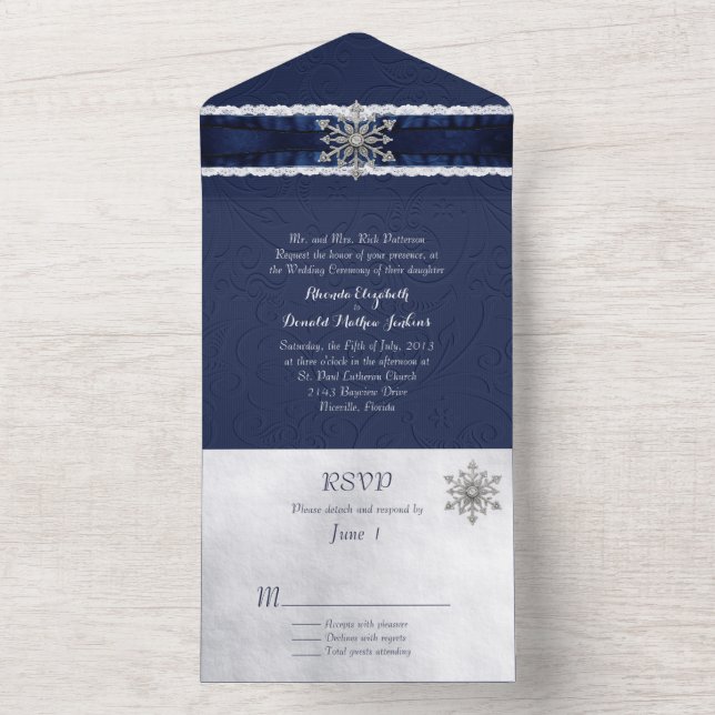 Elegante Jeweled Snowflake (Inside)