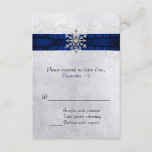 Elegante Jeweled Snowflake Wedding RSVP