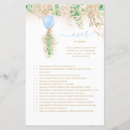 Elegante Jogo de Chá de Bebê Floral Dourado Acima 