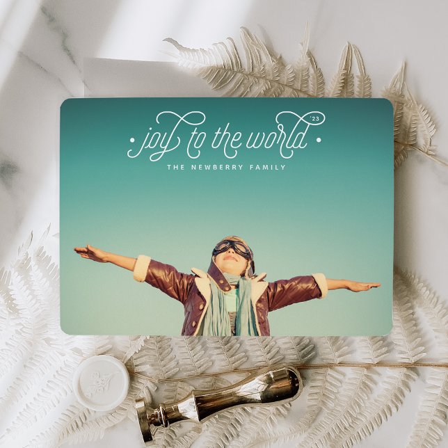 Elegante Joy | Cartão com fotos de férias (Criador carregado)