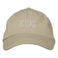 Elegante KING Khaki Boné Ajustável Perfeito para o