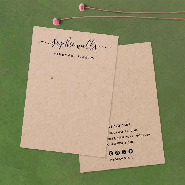 Elegante Kraft Earring Display Holder (Criador carregado)