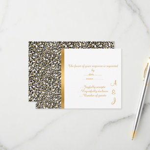ELEGANTE LEOPARDO COM ADORNO DOURADO RSVP