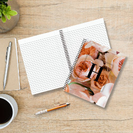 Elegante - Letra Inicial H Rosa Monograma