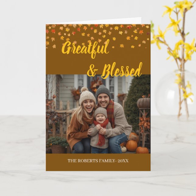 Elegante Letreiro de Natal Personalizado Cartão do (Flor Amarela)