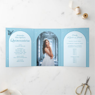 Elegante Light Blue Quinceañera - Programa fotográ