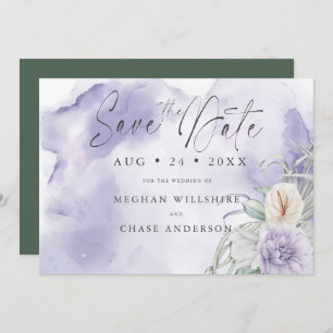 Elegante Lilac Peony Floral Watercolor