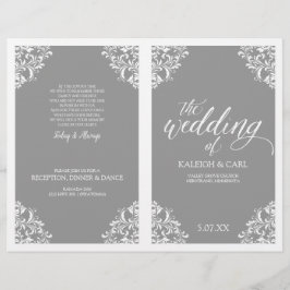 Elegante Livreto de Programa de Casamento - Nadine