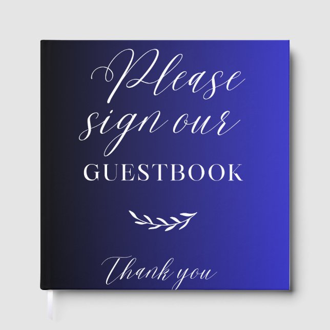 Elegante Livro de Visitas Personalizado (Frente)