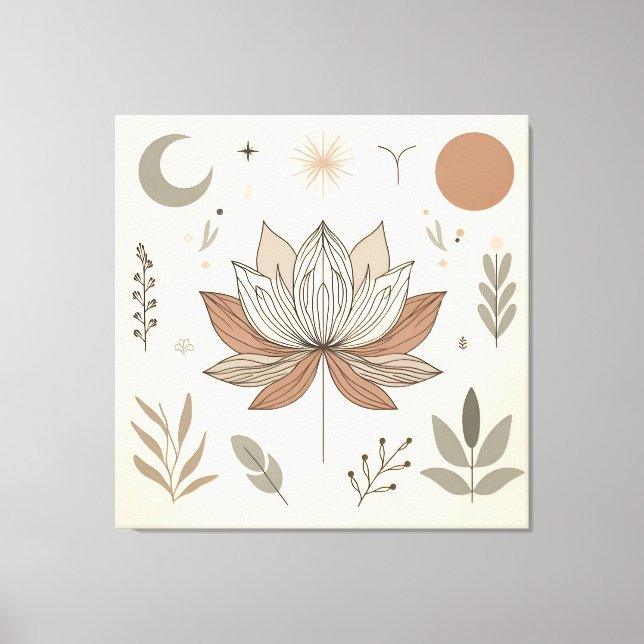 Elegante Lotus Canvas Art (Frente)