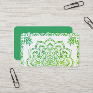 Elegante Lotus Mandala Ombre Cartão de visita