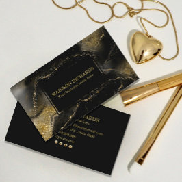 Elegante Luxury Marble Dourado Cartão de visita