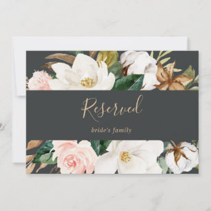 Elegante Magnolia Sinal de preto e branco reserv