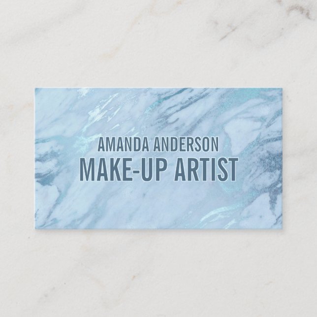 Elegante Marble Azul Emerald | CARTÃO DE VISITA (Frente)