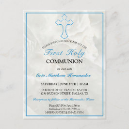 Elegante Marble Primeiro Convite à Comunidade Sagr